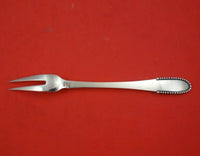 Beaded by Georg Jensen Sterling Silver Pickle Fork Not Barbed 5 1/4" Heirloom