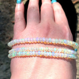 95cts Genuine Natural Opal Beaded Necklace with 14k Yellow Gold Clasp (#J5922)