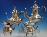 Poole Sterling Silver Tea Set 4pc #990 (#1583)