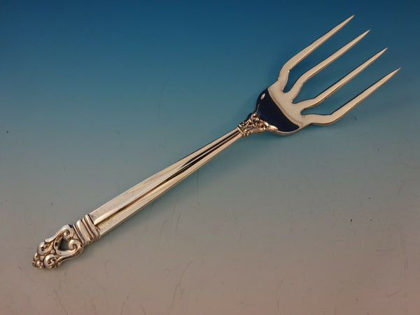 Royal Danish by International Sterling Silver BBQ Serving Fork 7 3/4" Custom