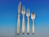 Cactus by Georg Jensen Danish Sterling Silver Flatware Set Service 48 pcs Dinner