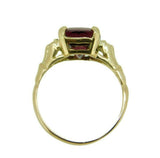 14k Yellow Gold 3.62ct Genuine Natural Rhodolite Garnet Ring (#J4586)