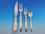 Cactus by Georg Jensen Danish Sterling Silver Flatware Set for 12 Service 132 pc