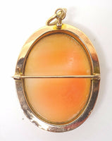 10k Rose Gold Scenic Genuine Natural Cameo Pin / Pendant Ducks (#J3494)