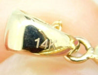 14k Yellow Gold Watermelon Genuine Natural Tourmaline Butterfly Pendant (#5020)