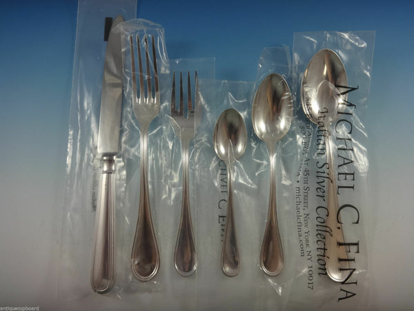 Giorgio by Greggio Italy Sterling Silver Flatware Dinner Set 8 Service 53 PC New