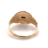 14k Yellow Gold Antique Signet Ring Blank with Fancy Scrollwork (#J5686)