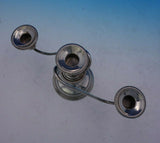 Lamerie Sterling Silver Candelabra Pair 3-Light #900-2 5 7/8" Tall (#3716)