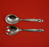 Acorn by Georg Jensen Sterling Silver Relish Set 2pc 6" Antique Silverware