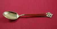 Anitra by Th. Olsens .830 Silver Demitasse Spoon Vermeil Rust Enamel 4 1/2"