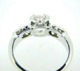 14k White Gold Pale Pink Genuine Natural Morganite and Diamond Ring (#J5045)