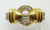 Charriol 18k Yellow and Steel Genuine Natural Diamond Ring (#J3230)