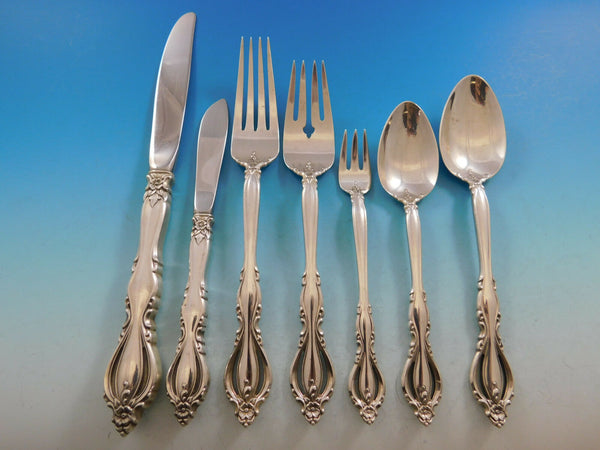 Grande Regency by International Sterling Silver Flatware Set for 12 Service 87pc