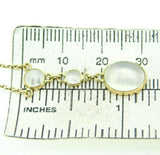 18k Yellow Gold 7ct Genuine Natural Moonstone Drop Necklace Pendant (#J4568)