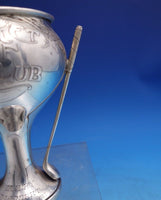Frank Whiting Sterling Silver Golf Trophy Acid Etched with Clover #6480 (#7022)