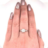 Platinum 1.10 Carat Genuine Natural Diamond Engagement Ring (#J5451)