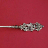 European Sterling Silver Punch Ladle Pierced With Monogram 15" Serving