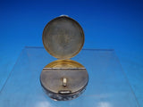 European .935 Sterling Silver Pill Trinket Box Brite-cut GW Interior c1930 #6511