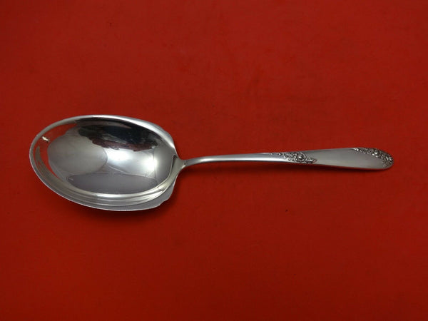 Sweetheart Rose by Lunt Sterling Silver Berry Spoon 8" Fhas