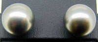 Grey Tahitian Pearl Earrings with 14k White Gold Posts (#J4085)