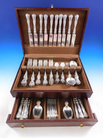 Pompadour by Whiting Sterling Silver Flatware Set Service 86 pcs Dinner G Mono