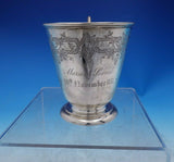 S. Smith and Sons English Sterling Silver Child's Mug Cup w/ Grapes Bird (#3918)