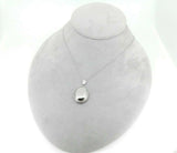 14k White Gold Oval Locket with Decorative Border (#J5081)