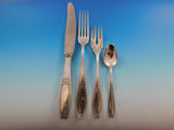 German Art Deco Silverplated Flatware Set by CB Schroeder Service 156 pcs w/box