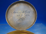 European .935 Sterling Silver Pill Trinket Box Brite-cut GW Interior c1930 #6511