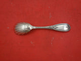 Olive by E.D. Tisdale Coin Silver Sugar Shell Spoon 5 3/4" MA Late c. 1800's