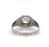 18k White Gold Men's 1.80 Carat Diamond Ring Jewelry with GIA Report (#J5768)