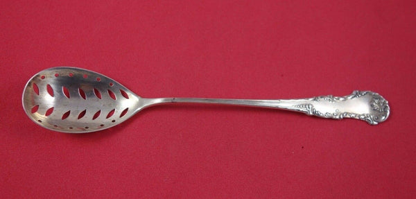 George III by Frank Whiting Sterling Silver Olive Spoon Pierced 6 1/4"