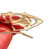 14k Yellow Gold Arts and Crafts Style Earrings Shield Design (#J4878)