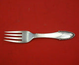 Beaded by Georg Jensen Sterling Silver Baby Fork 4 1/4" Heirloom Silverware