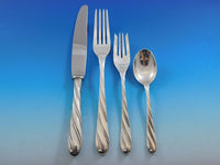 Torchon by Buccellati Italy Sterling Silver Dinner Flatware Set Service 36 pcs