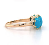 10k Yellow Gold Turquoise Five-Stone Ring Jewelry (#J5714)