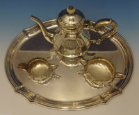 C.C. Hermann Danish Sterling Silver Tea Set 3pc with Tray (#0442)