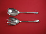 Grand Colonial By Wallace Sterling Silver Salad Serving Set w/Stainless Original