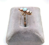 10k Yellow Gold Victorian Opal and Seed Pearl Ring (#J5516)