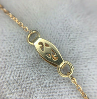 14k Yellow Gold Genuine Natural Garnet Cabochon Filigree Necklace (#J5322)