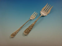 Rose by Stieff Sterling Silver Flatware Set For 8 Service 47 Pieces Repousse