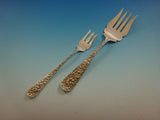 Rose by Stieff Sterling Silver Flatware Set For 8 Service 47 Pieces Repousse