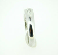 18k White Gold Ring with Round and Baguette Genuine Natural Diamonds (#J777)