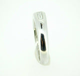 18k White Gold Ring with Round and Baguette Genuine Natural Diamonds (#J777)