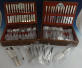 Louis XVI by Shreve Sterling Silver Flatware Set Service Fitted Boxes 197 Pcs