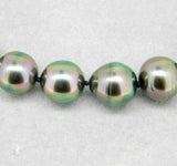 Large Tahitian Peacock Pearl Strand Necklace 10-12MM (#J5035)