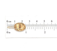 14k Yellow Gold Earrings with Rose Cut Genuine Natural Diamonds (#J6128)