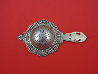 German Sterling by Various Makers Tea Strainer .800 silver cast heavy 7"
