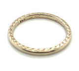 14k White Gold Band with Chevron Engraved Sides Dated 1923 Size 6.75 (#J5899)