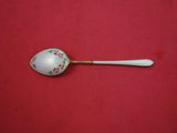 Norwegian Sterling Silver Demitasse Spoon set of 6 in fitted box vermeil 3 7/8"